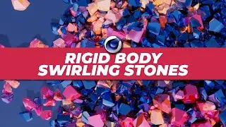 Rigid Body Swirling Stones in Cinema 4D 2024.2 Tutorial