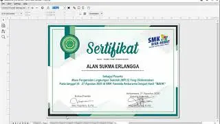 Cara Membuat Prin Nama Data di Excel Otomatis Banyak Di Corel Draw