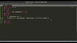 Paragraph tag in HTML