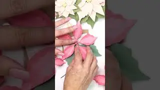 Paper Poinsettia with bleach
