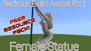 Bedrock Build Assist Ep:1 Female Statue Resource Packs! #minecraft #bedrock