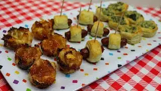 PUFF PASTRY APPETIZERS 3 WAYS!  NEW YEAR'S EVE ! A REALLY RETRO HOLIDAY!