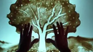 Рисование песком на настольном планшете. Рисуем дерево.