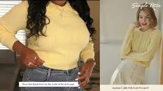 Simple Retro 2021 A/W Try On & Review with @Drew Hayden Keelin | Jasmine Cable Polo Knit Sweater