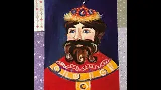 Рисунок портрета сказочного героя «Царь».