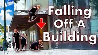 Falling off Building Prank! Pt.2