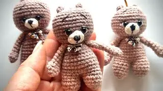 Ursuleț crosetat breloc de 9 cm #mmihacrochet #amigurumi #crochet #breloc