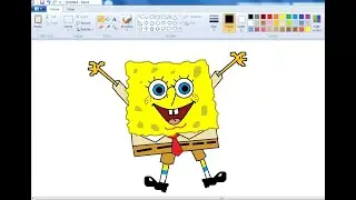 How to draw Sponge Bob in ms Paint