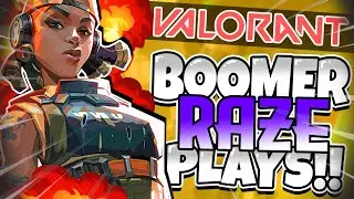 CRAZY Aggressive RAZE Boost Plays... VALORANT RAZE ! ( C4 & BOOMBOT )