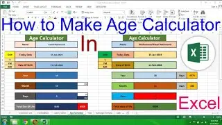 HOW TO CREATE AGE CALCULATOR IN MS EXCEL