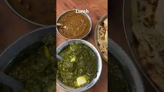 Dal Makhni, Palak Panner with Stuffed Kulcha #ytshorts #lunch #ytviral #trendingshorts