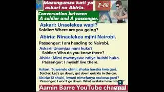@Mazungumzo kati ya askari na Abiria.