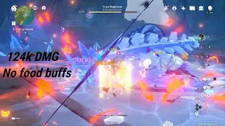 124K HU TAO DMG (No buffs) - Genshin impact -