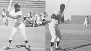 Hank Aaron Baseball Swing - Slow Motion