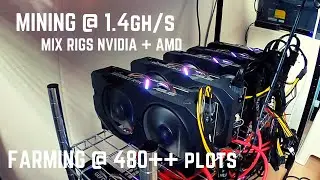 My Mining Farm Ethereum+Zilliqa @ 1.4gh/s and Chia Farming @ 480++ plots