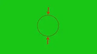 Red circle and arrow green screen. Identification circle animation green screen effect. part-1