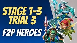 Challenge Stage 1-3, Trial 3 (F2P Heroes Only!) | Lord's Mobile Walkthroughs