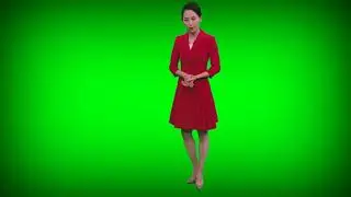 News Presenter Anchor Green Screen Chroma Key Video