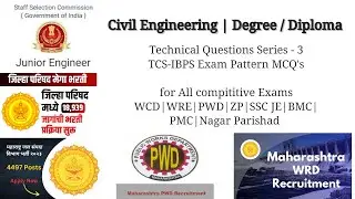 Civil Engg/Diploma Compititive Exams Part 3- MCQ on Bricks 🧱 TCS Exam Pattern