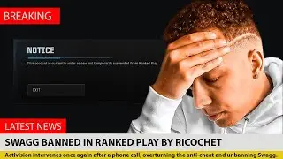 FAZE SWAGG BANNED AGAIN LIVE ON STREAM BY RICOCHET ANTI-CHEAT