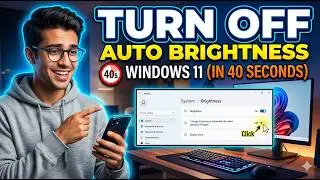 Turn off Auto Brightness Windows 11 (in 40 Seconds) 2026