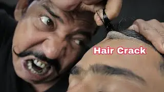 Amazing Hair Crack And Nasal Bridge Crack By Asim Barber | Neck Crack & Ear Crack Head Massage ASMR