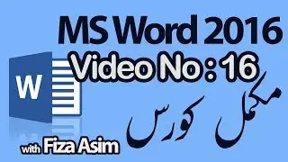 How to Insert Table in MS Word Urdu Tutorial With Fiza Asim