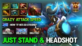 JUST STAND & HEADSHOT MID Sniper With Crazy Attack Speed Build Even Puck Can't Escape 7.37c DotA 2