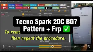 Tecno Spark 20C BG7 Pattern + Frp bypass with UnlockTool