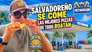 A SALVADORAN eats THE BEST PIZZAS IN ROATÁN/ PetroSun with over 30 years of experience 🇭🇳😱