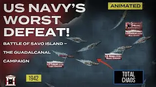 How Japan Sank 4 Allied Cruisers in One Night: Battle of Savo Island, 1942 - Animated