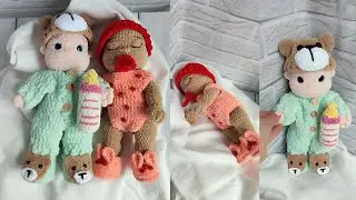 Tutorial Plush Baby Doll 👶 Crochet, crocheted doll, crochet doll. ( part 1)