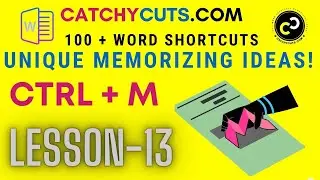 MS Word Keyboard Shortcuts Memorizing Ideas Ctrl + M