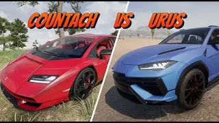 LAMBORGHINI COUNTACH VS URUS LUSSO - TEST DRIVE #pubg #countach #urus #lamborghini