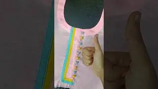 Convert Plain Kurti into Designer Kurti| Potli Button Neck Design| Needle Girl| 