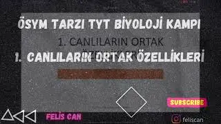 1) ACİL BİYOLOJİ LAZIM - CANLILARIN ORTAK ÖZELLİKLERİ-TYT BİYOLOJİ KAMPI- 9.SINIF - #yks2024