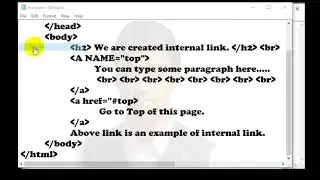 Anchor tag internal Link with Example of HTML in Nepali By NP Rijal