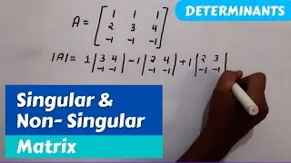 Singular and Non singular matrices | singular matrix | non singular matrix | #matrix | #Epselon