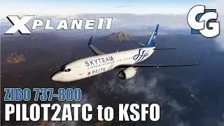 Pilot2ATC - The BEST Offline ATC App - KLMT to KSFO - Zibo B738 - X-Plane 11