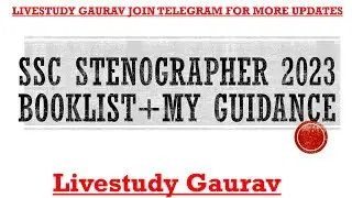 SSC STENOGRAPHER 2023 strategy video 