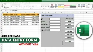 Create Easy Data Entry Form in Excel | Excel Tutorial for Beginners 2024