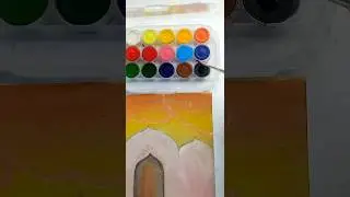 Acrylic craft painting 🖌️🎨#painting masjid drawing