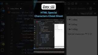 The Hidden Power of Html Special Characters Revealed #ytshorts #shorts #html5 #webdevelopment
