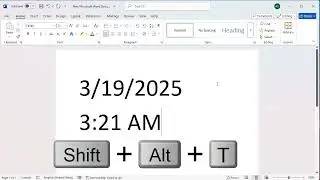 Shortcut key to insert current date and time in word