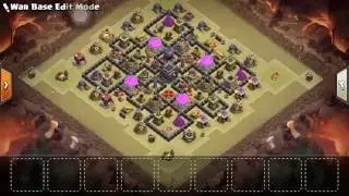 Clash Of Clan Anti Three Star  town hall 9 (TH9)  Base With Replay 2016/2017