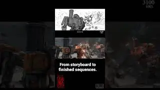 From storyboard to fully rendered sequence. 