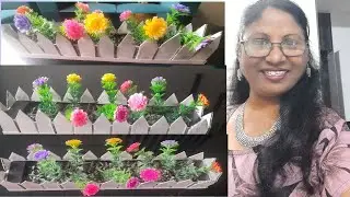 फूलो की बगिया🌺D.I.Y.Flower Garden// Decorative Idea for  leaving Room//🌷🌷