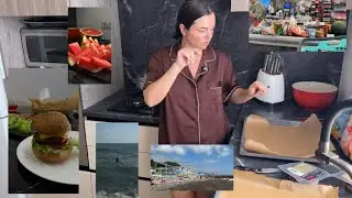 Vlog📸Sea🌊, tan ✨making burgers🍔