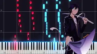 Kyouran Hey Kids!! | Noragami Aragoto OP PIANO TUTORIAL (Sheet in the description)