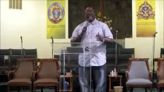 Elder Demario Reid ministers at 
